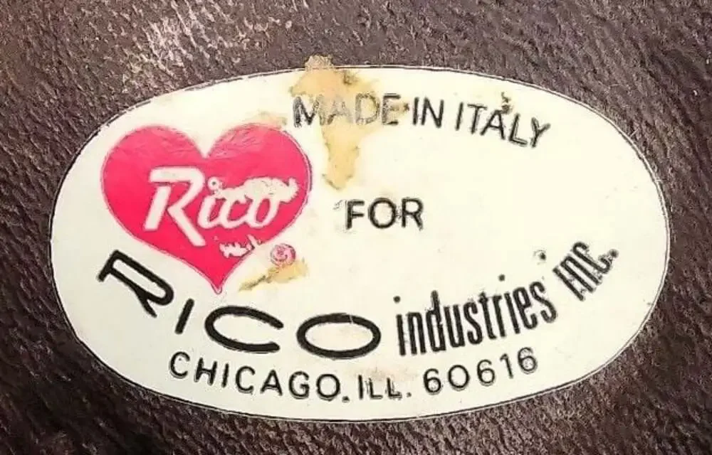 Vintage Italian Leather Wrapped Glass Decanter Made for Rico Industries